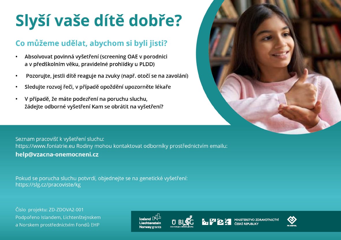 Leták - Slyší vaše dítě dobře? - leták obrázek